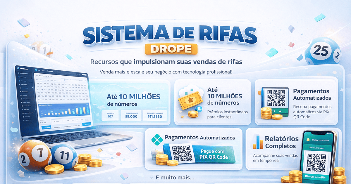 Eagan Rifas Sistema de Rifas - Até 10 milhões de números – DROPE